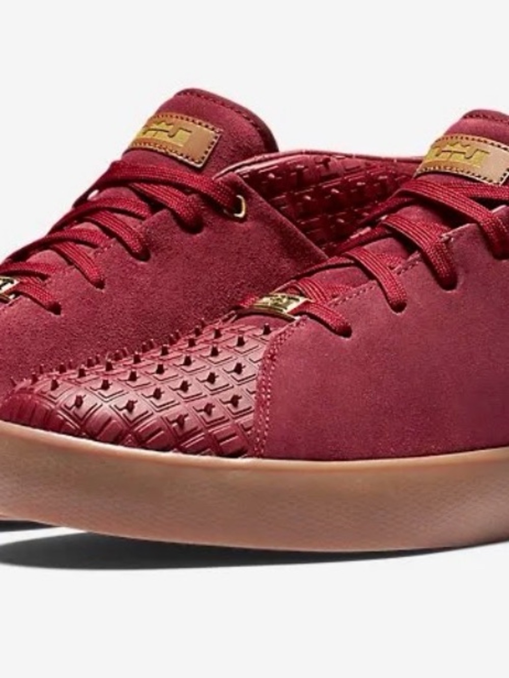 Nike LeBron 13 Lifestyle rubber-studded sneakers in "Team Red”